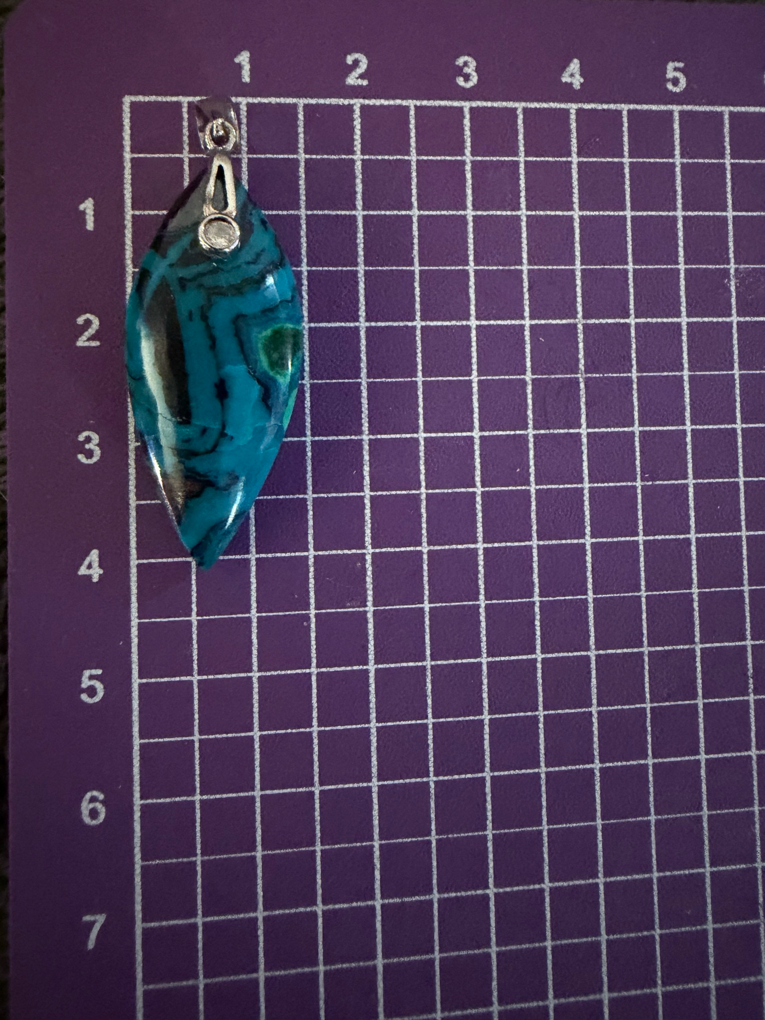 Pendentif en chrysocolle