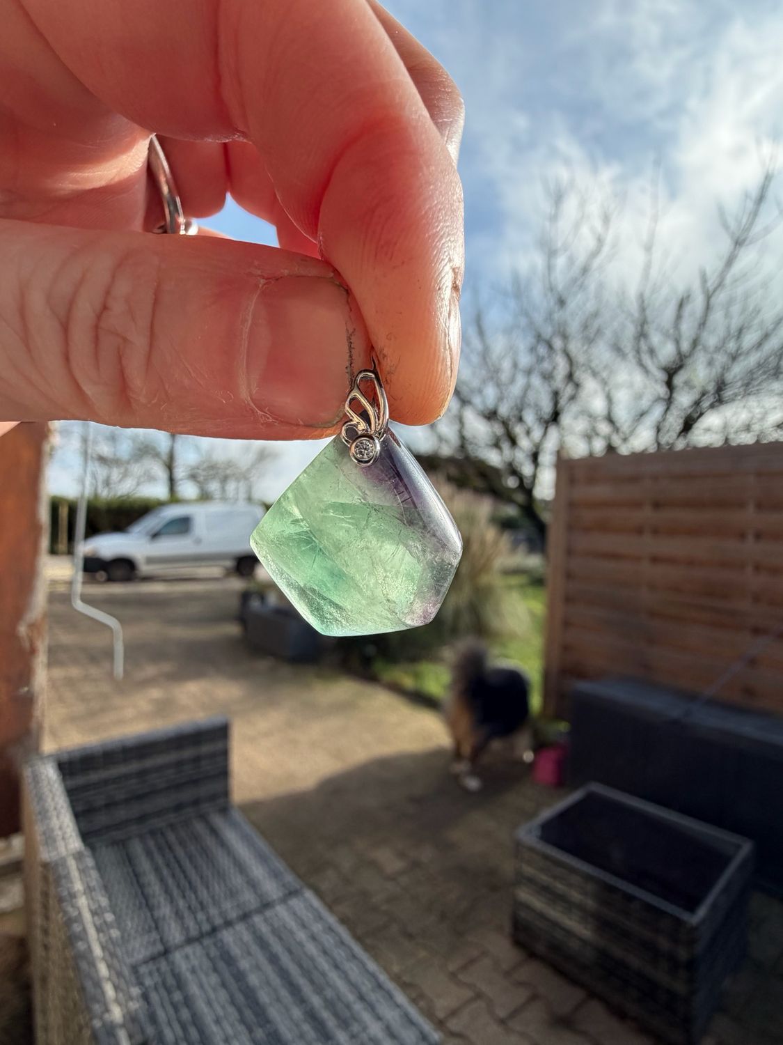 Pendentif en fluorite