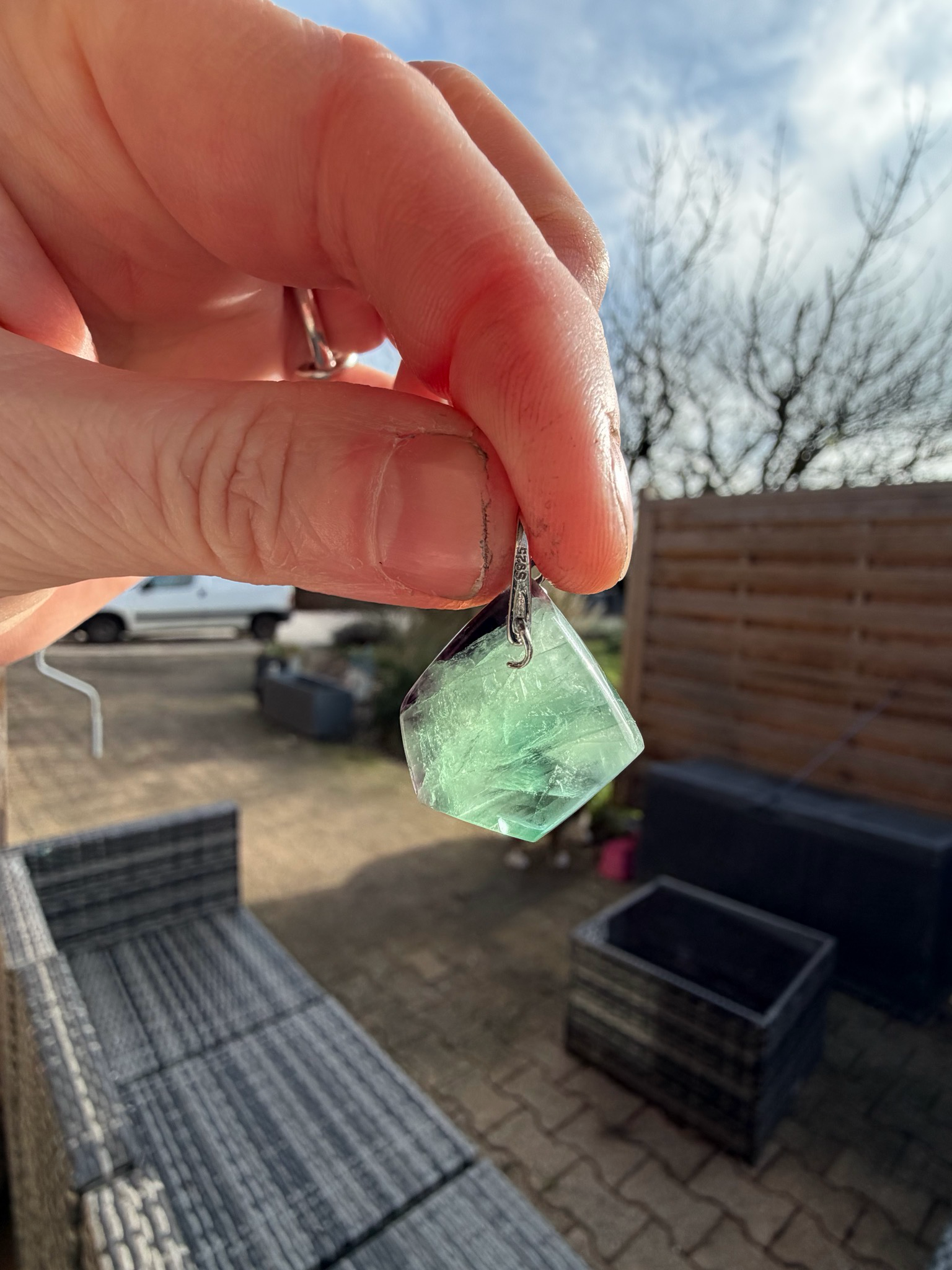 Pendentif en fluorite
