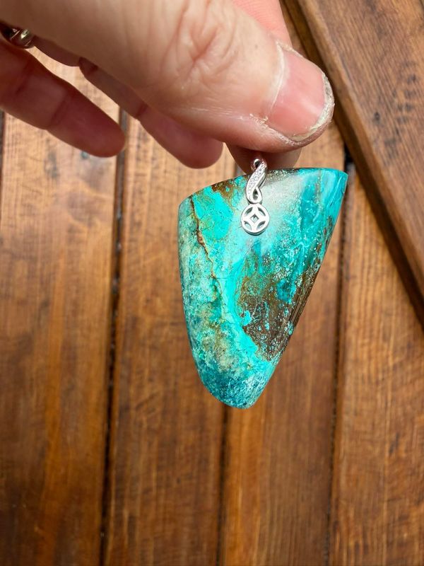 Pendentif en chrysocolle