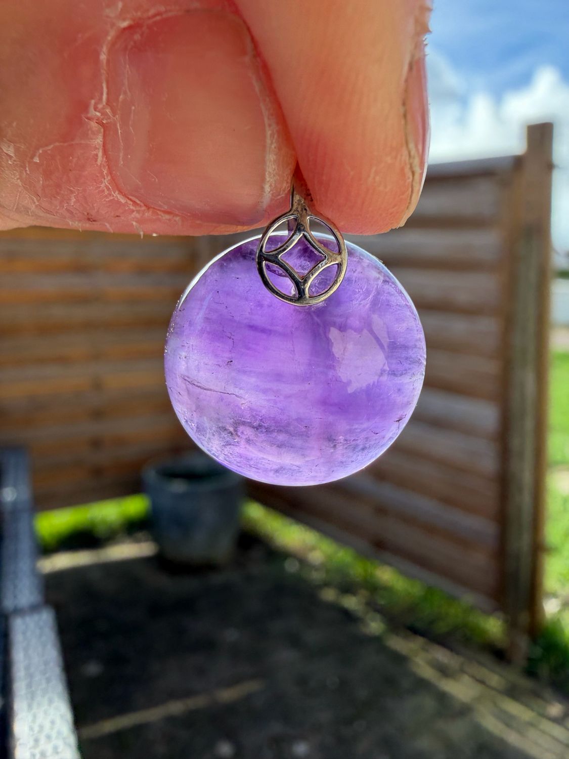 Pendentif en améthyste d Uruguay