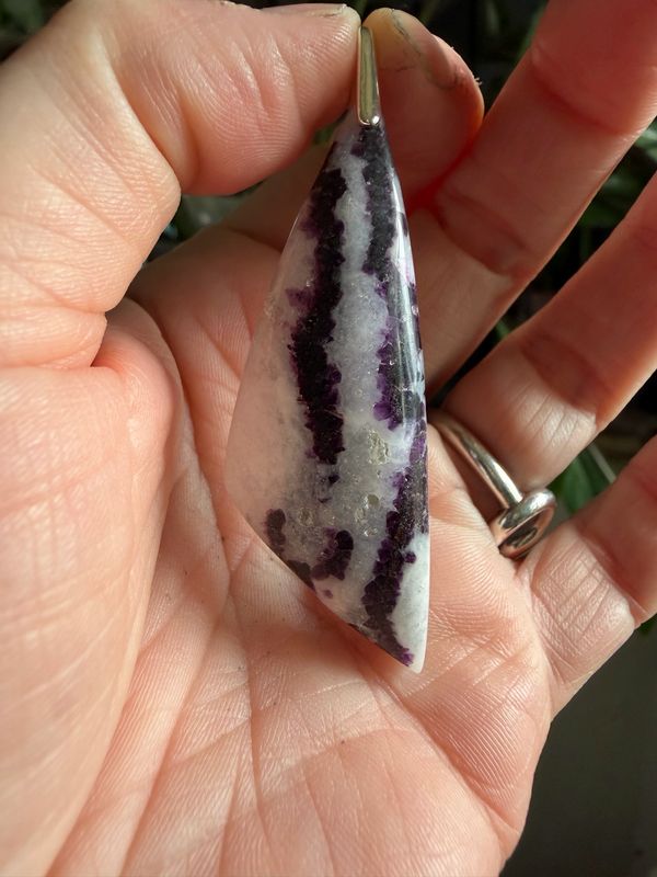 Pendentif en quartz et améthyste