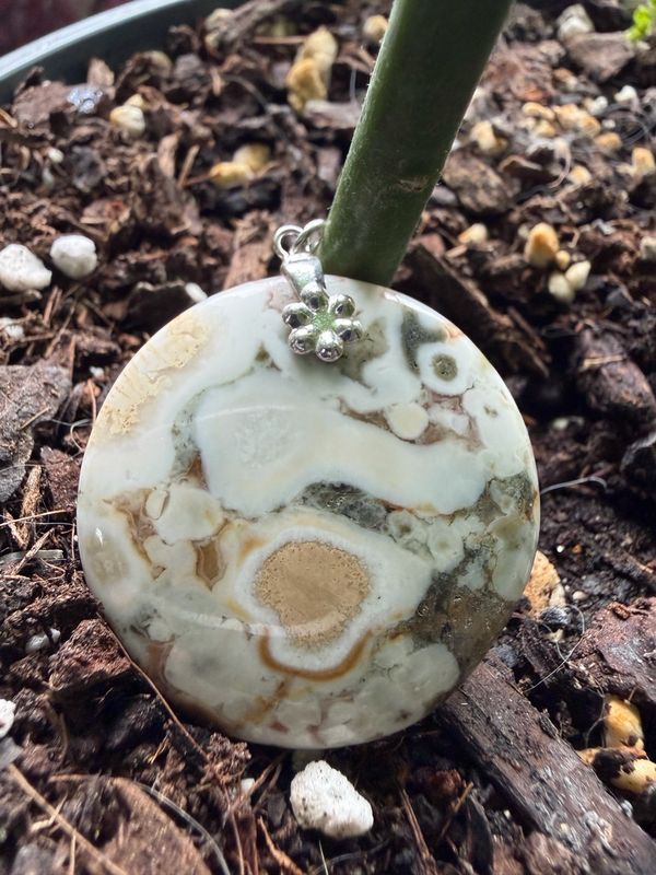 Pendentif en jaspe océan