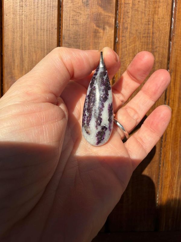 Pendentif en quartz et améthyste