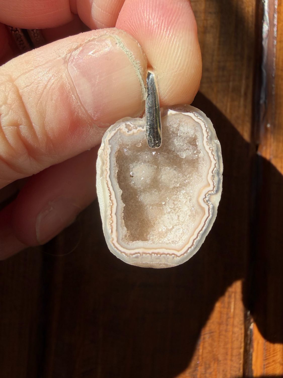 Pendentif en agate druzy