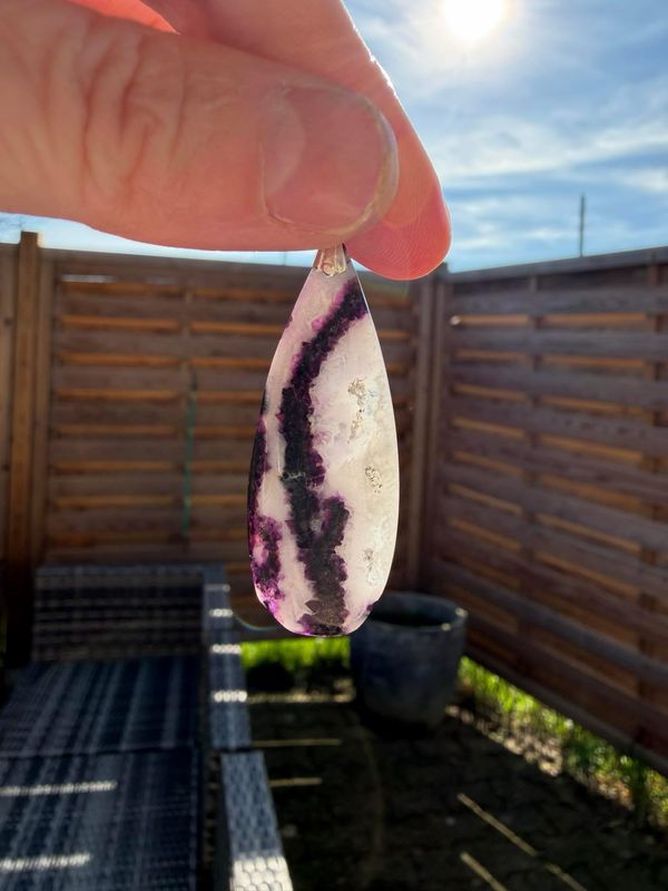 Pendentif en quartz et améthyste