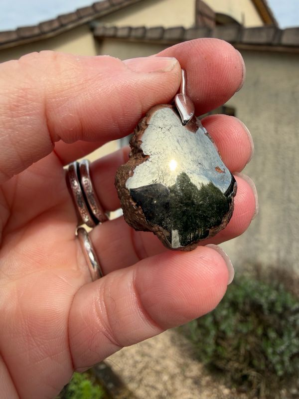 Pendentif en nodule de pyrite
