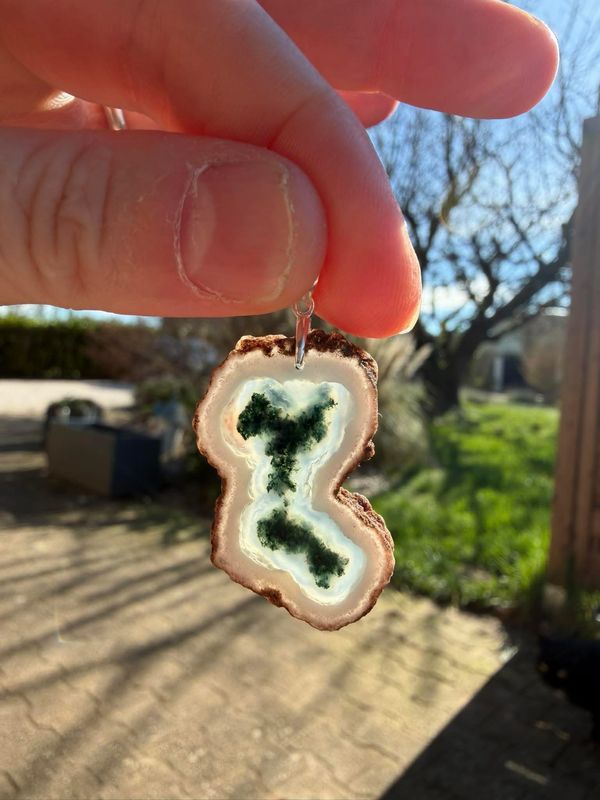Pendentif agate mousse