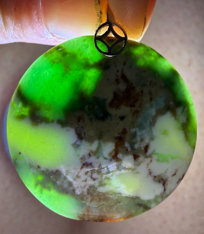 Pendentif en chrysoprase