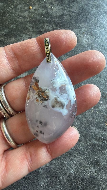 Pendentif en agate dendritique