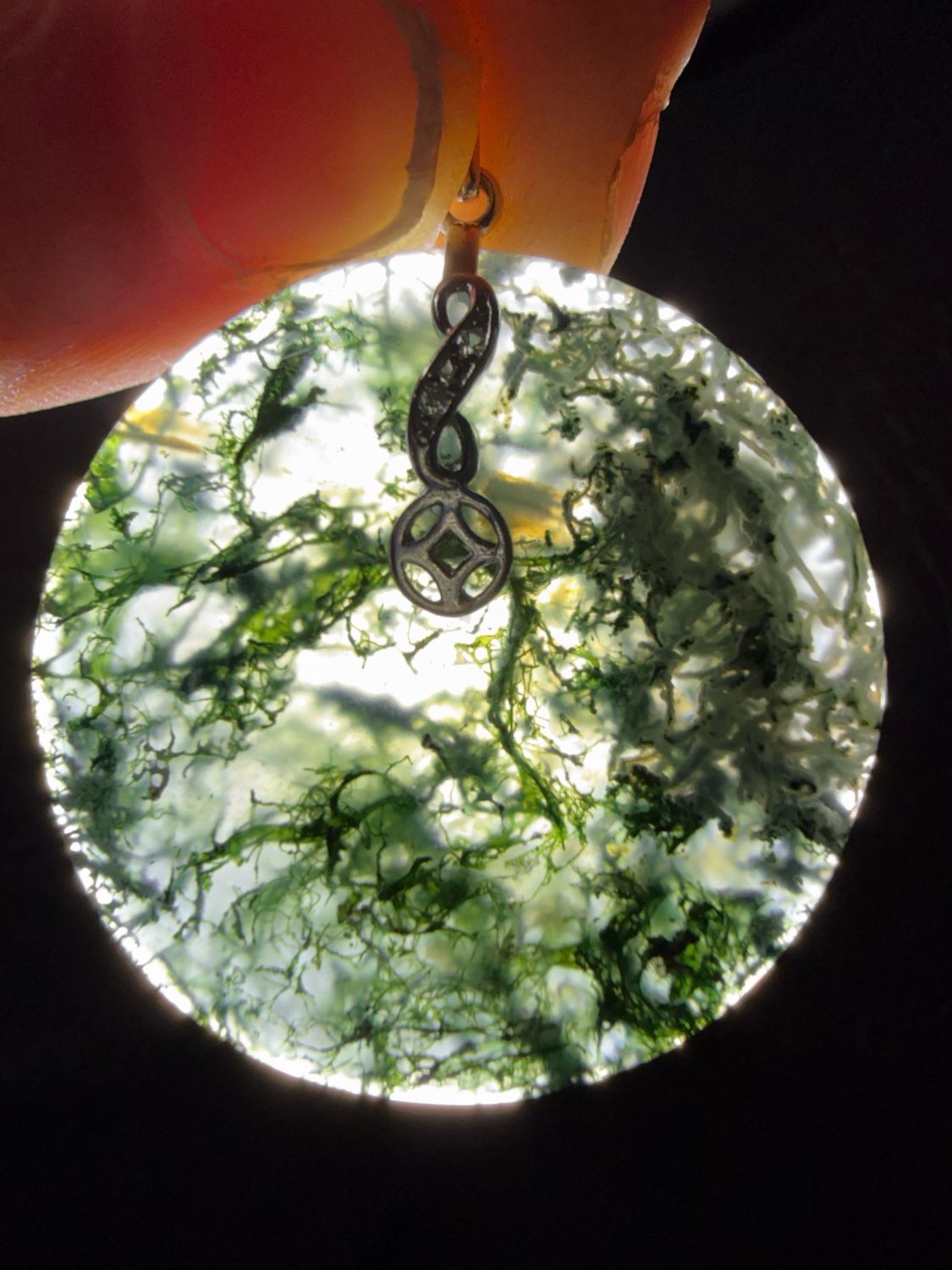 Pendentif en agate mousse Pendentif en agate mousse