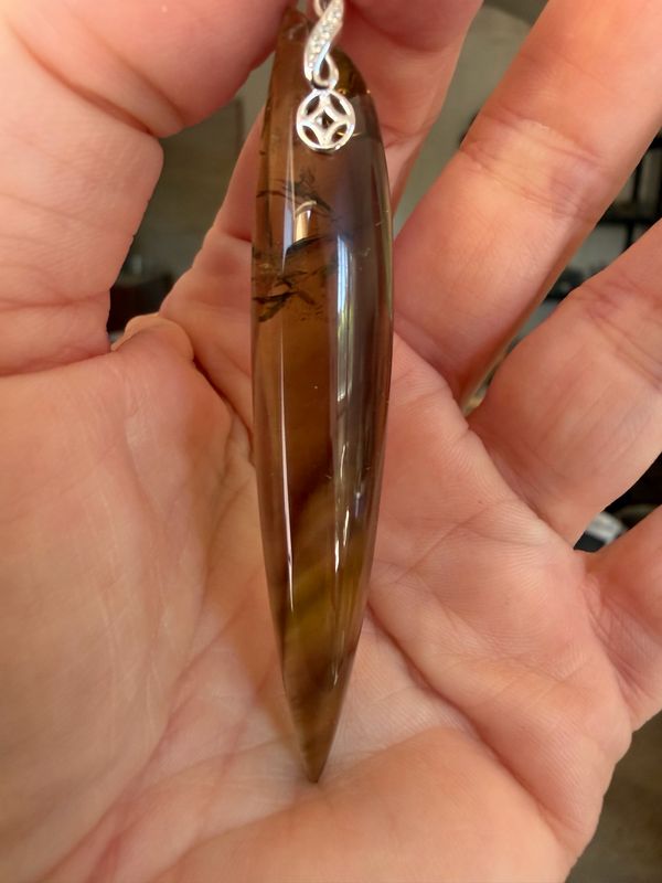 Pendentif en citrine fumée