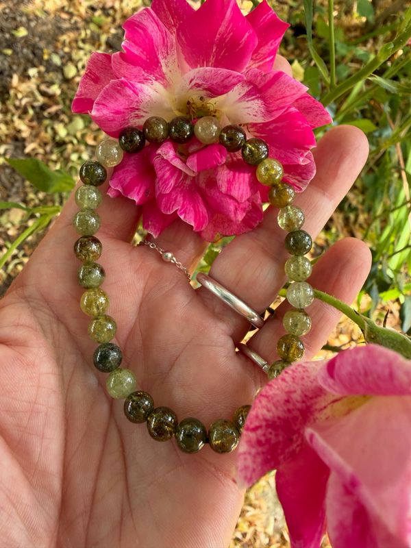 Bracelet en grenat tsavorite