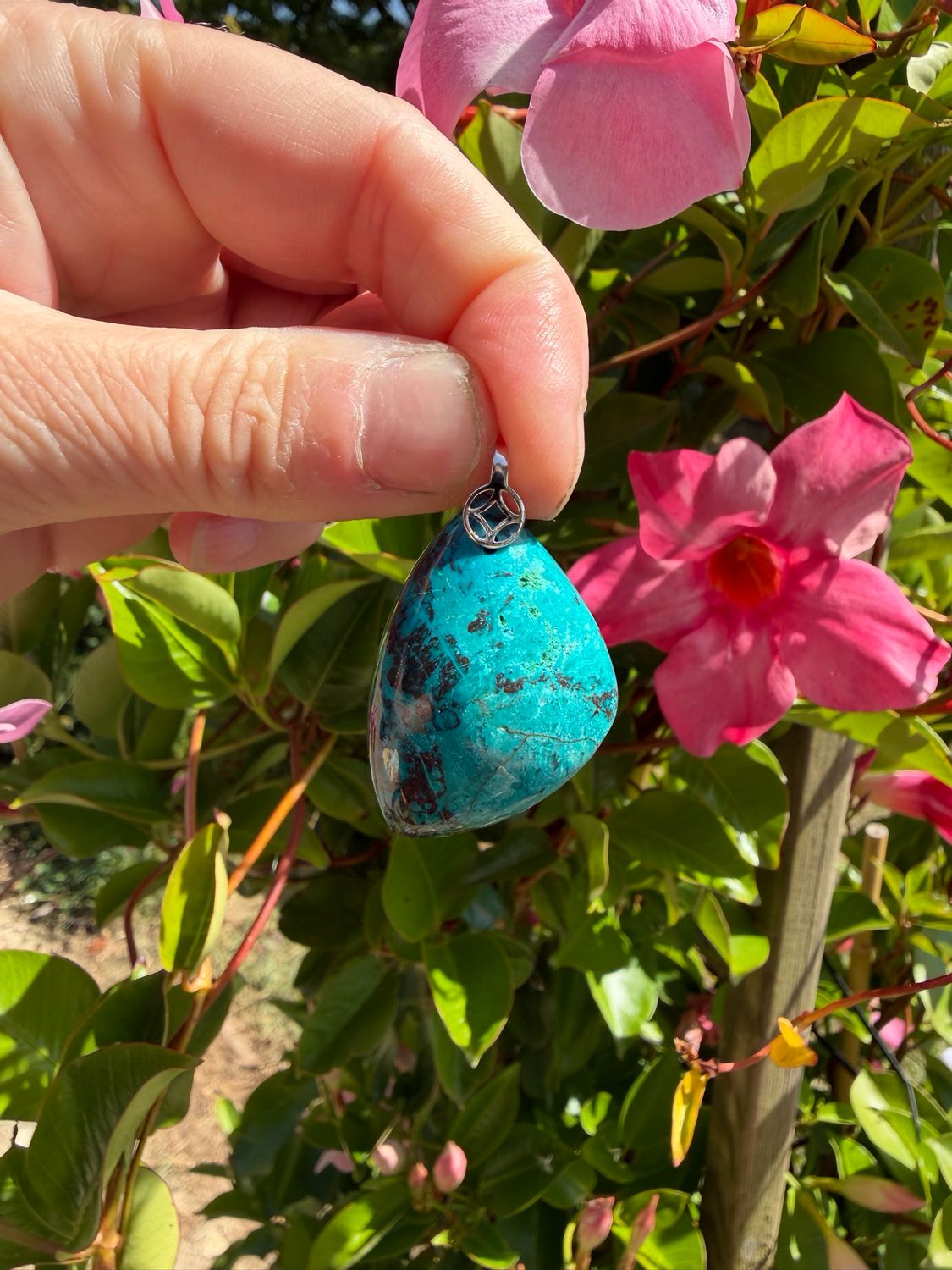 Pendentif en chrysocolle