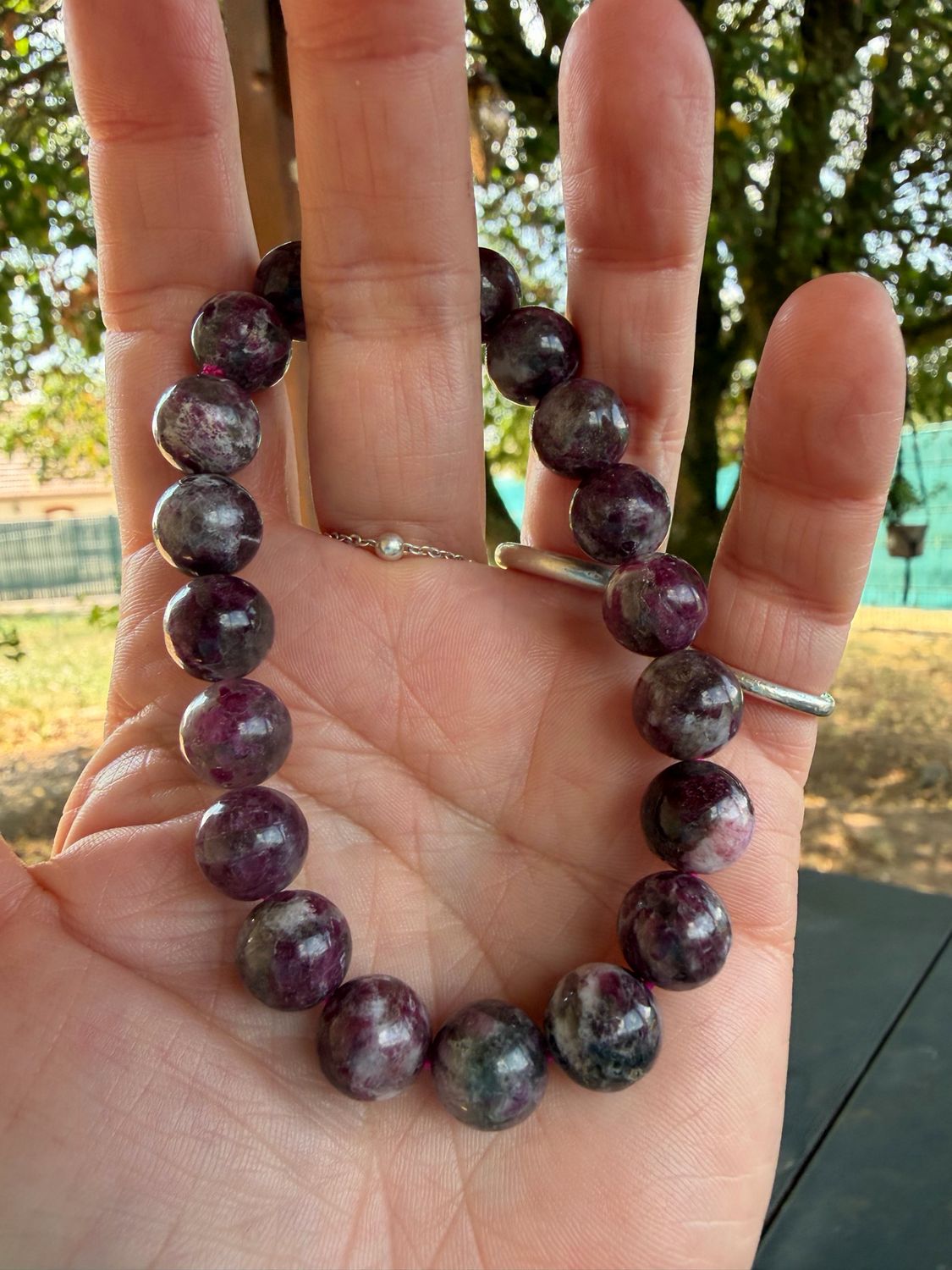 Bracelet en tourmaline rose (rubellite) Bracelet en tourmaline rose (rubellite)