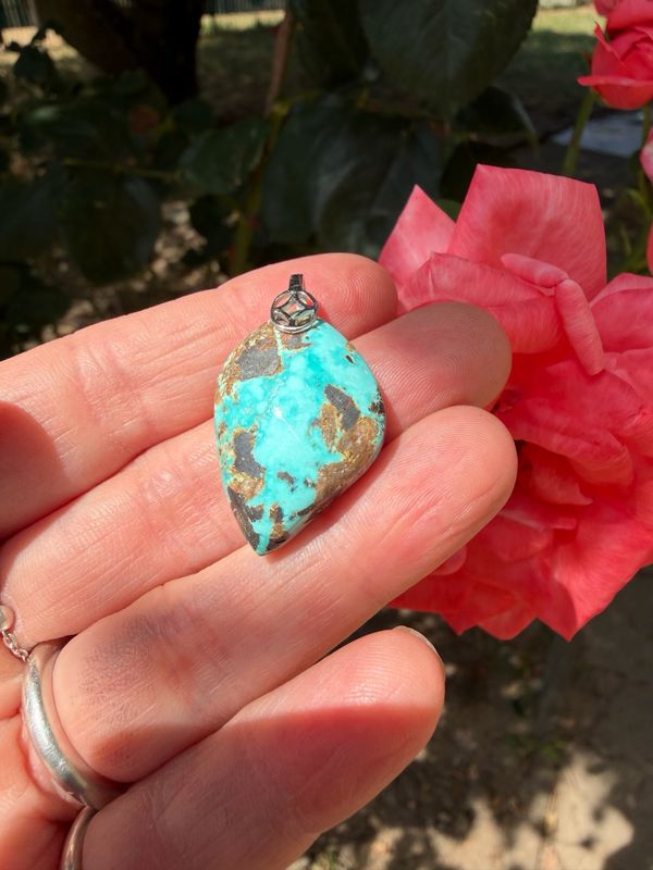 Pendentif en turquoise d arizona