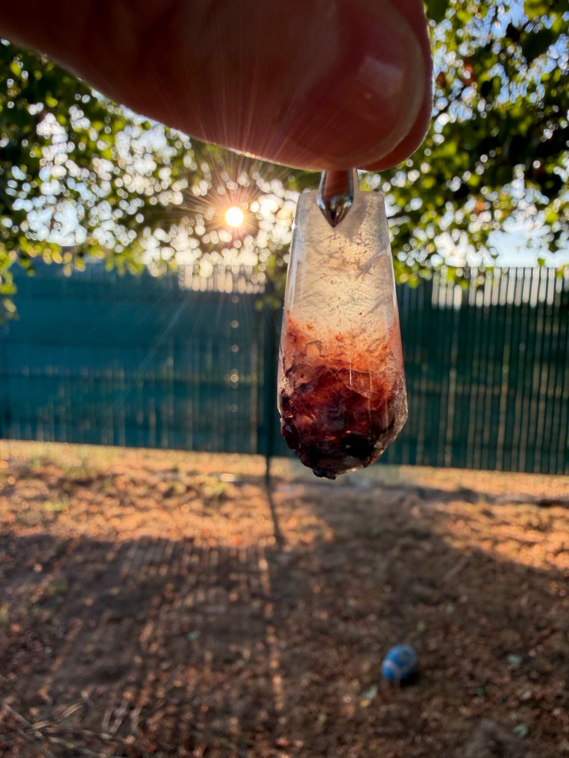 Pendentif en quartz hematoide
