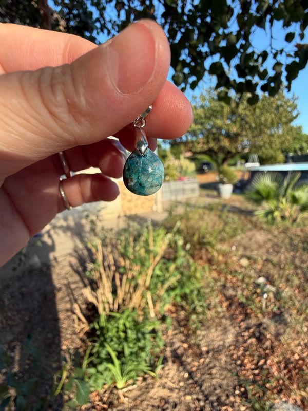 Pendentif en quartz azurite et malachite