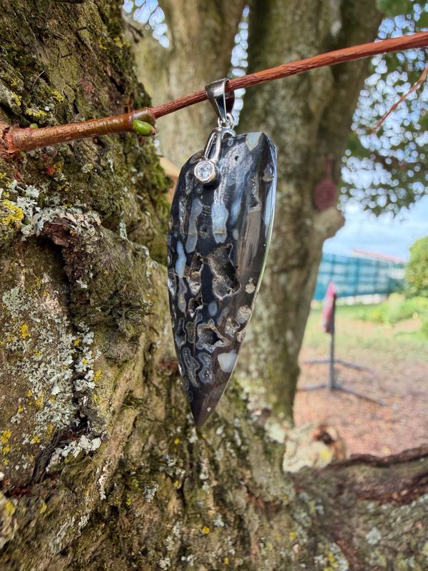 Pendentif en palmier fossilisé