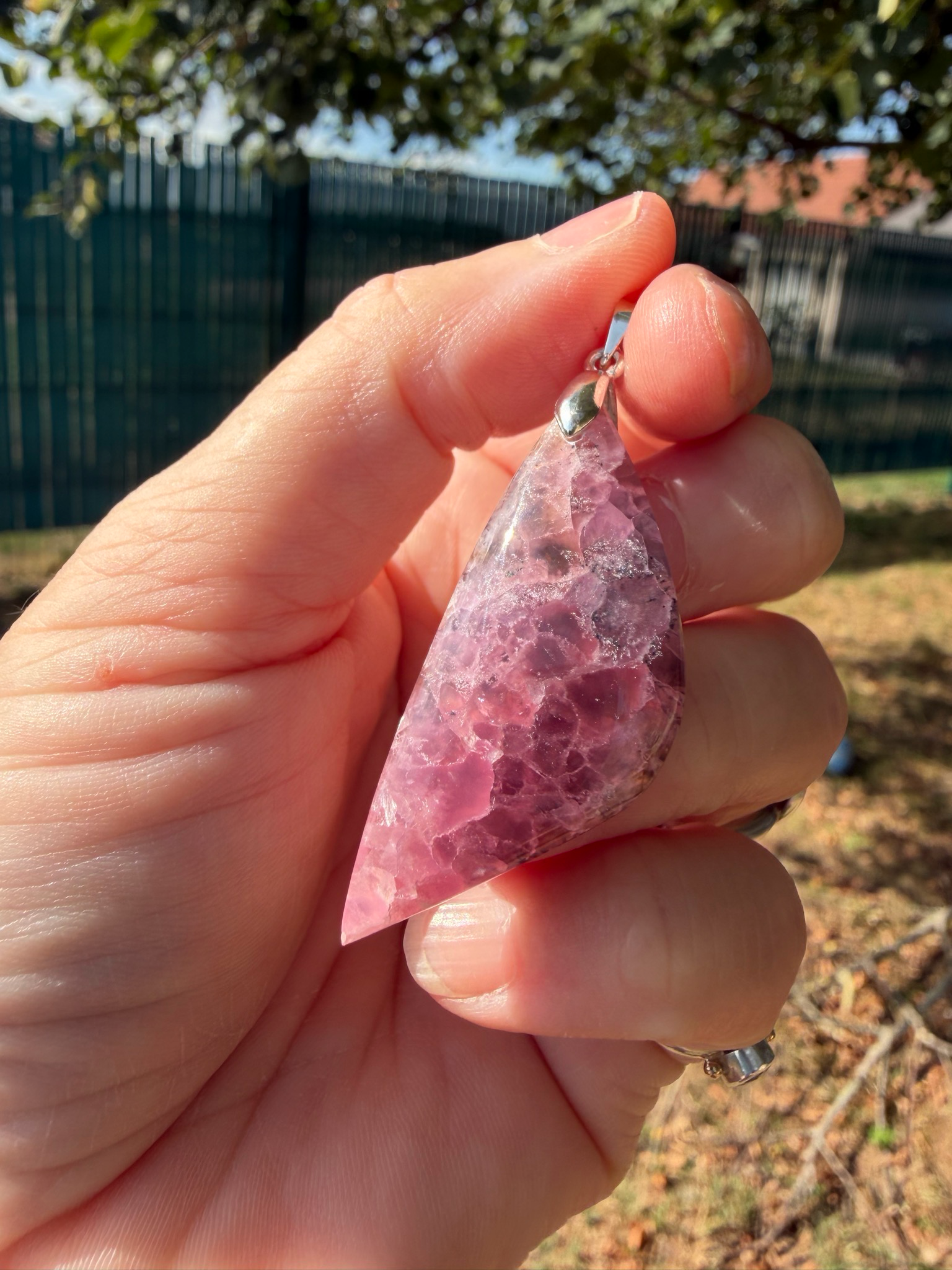 Pendentif en roselite