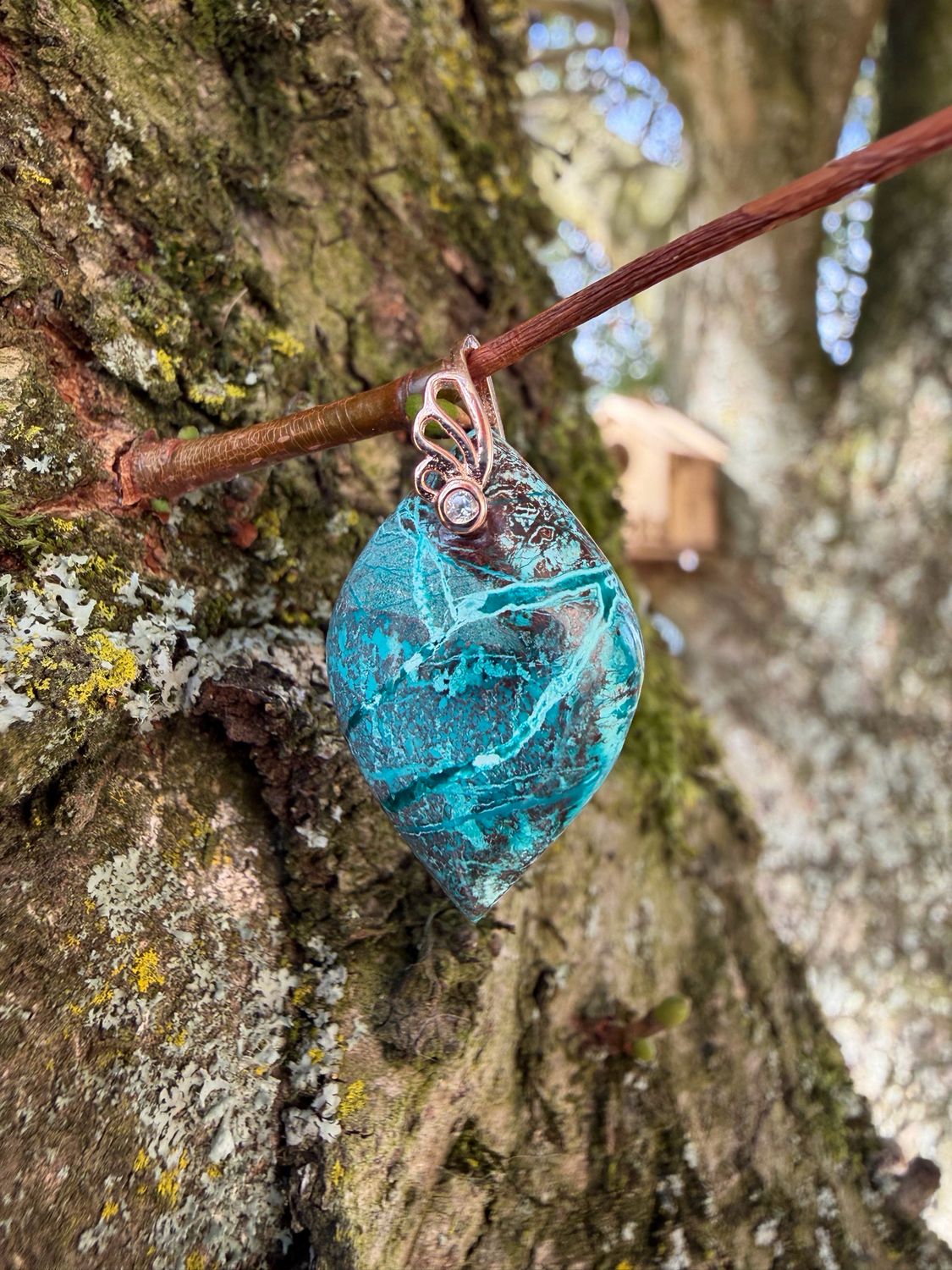Pendentif en chrysocolle Pendentif en chrysocolle