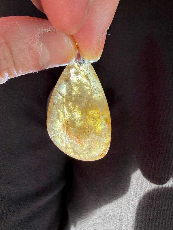 Pendentif en topaze champagne
