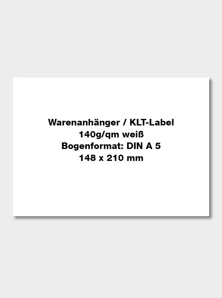 Warenanhänger nach VDA 140 g/qm (1.400 Bogen je Karton)