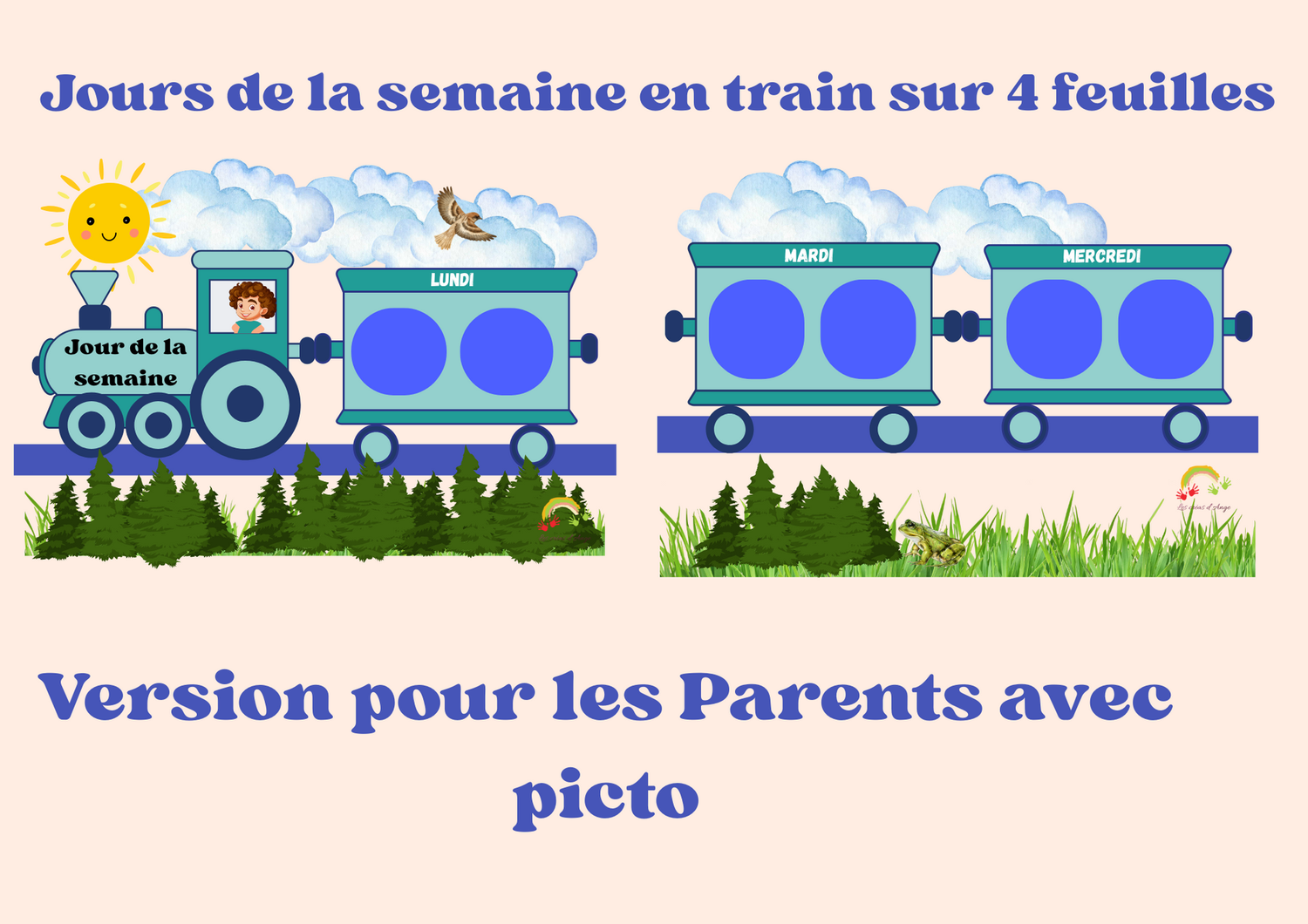 Jour de la semaine en train "Version pour les Parents"
