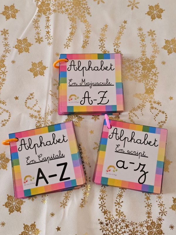 Alphabet sous 3 ecritures
