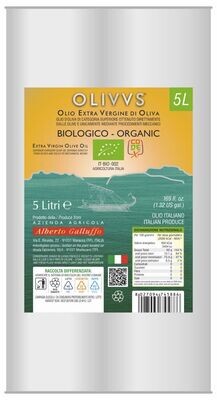 Olio Extra Vergine di Oliva "OLIVVS" BIO latta lt.5