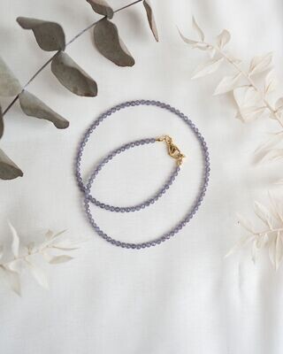 Perlenkette - crystal purple