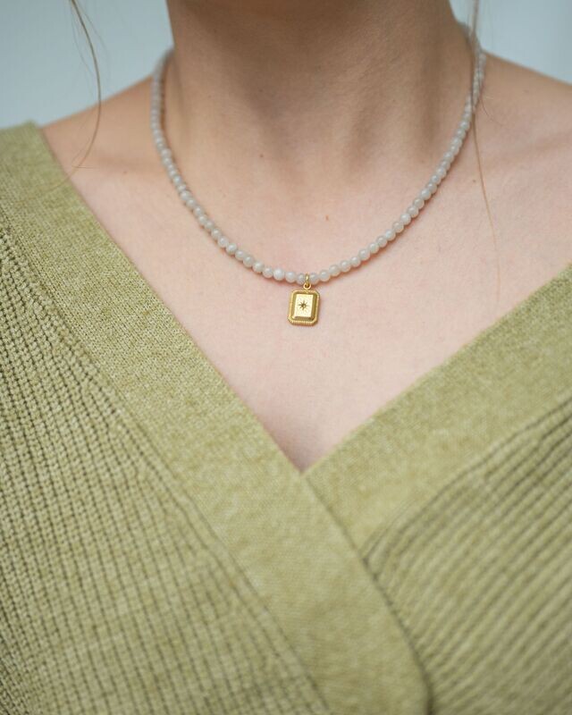 Perlenkette - grey