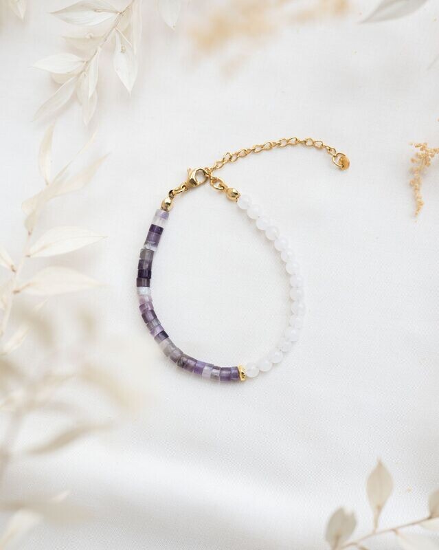 Perlenarmband - purple