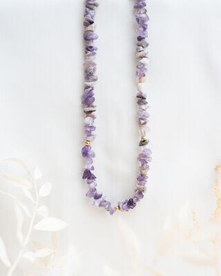 Perlenkette - purple