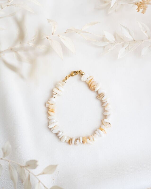 Perlenarmband - beige