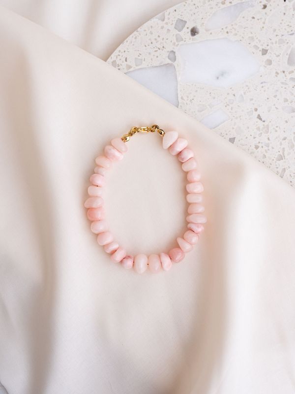Perlenarmband - peach