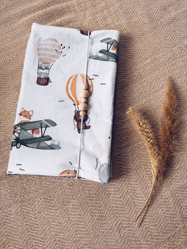 Windeltasche/ Wickeltasche  Heißluftballon Fuchs/ Hase Blau
