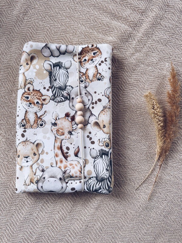 Windeltasche/ Wickeltasche  Safarie Tiere Beige