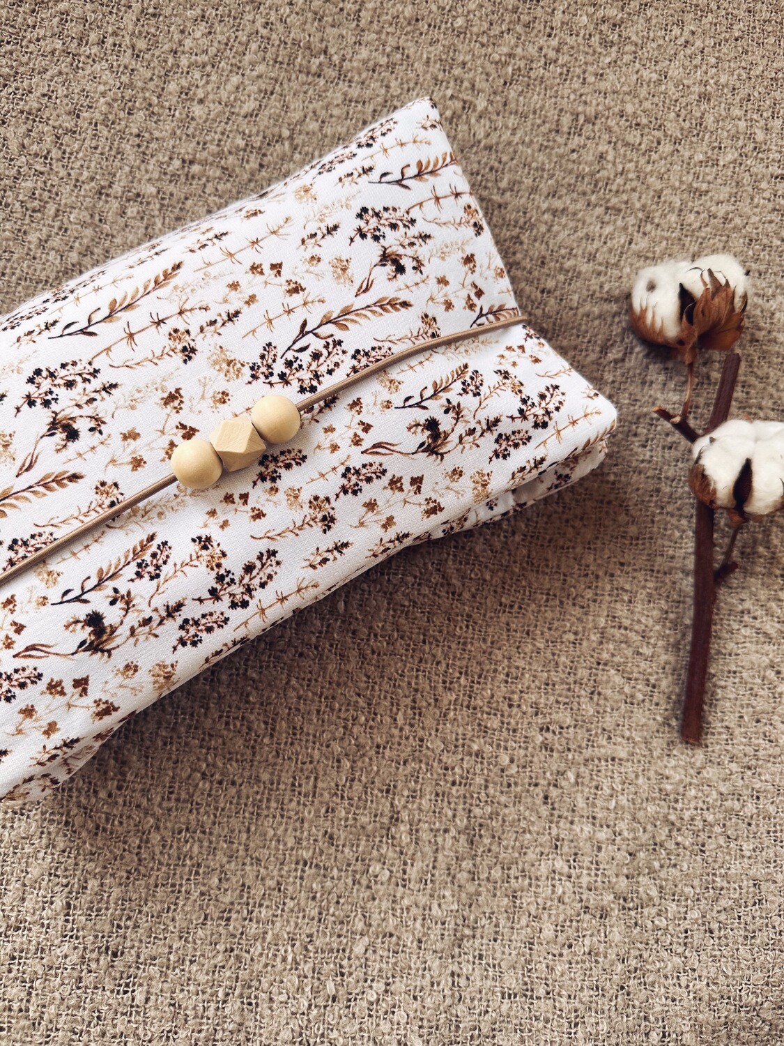 Windeltasche/ Wickeltasche  Trockenblumen Braun