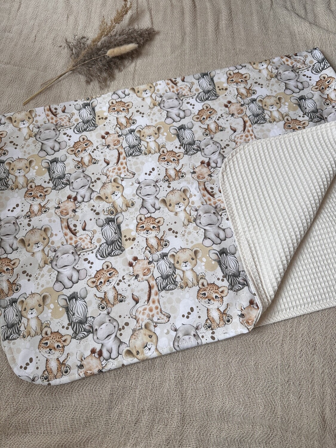 Babydecke Kinderwagendecke Safari Baby