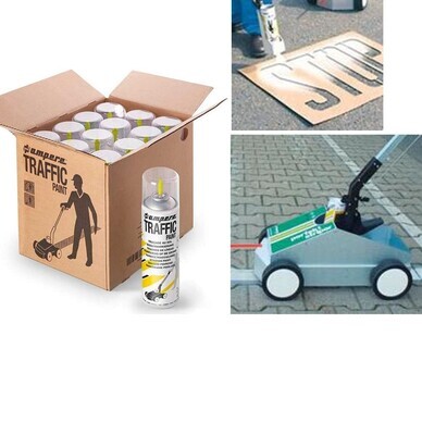 Bodenmarkierfarbe TRAFFIC PAINT für Markierungsgeräte, weiß, 500 ml Spraydose Bodenmarkierfarbe TRAFFIC PAINT für Markierungsgeräte, weiß, 500 ml Spraydose