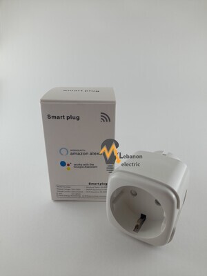 16A EU Tuya Wifi Smart Plug Smart Socket Power Monitoring Timing Function Works With Alexa, Google Home Remote Control Outlet/بريز وايفاي