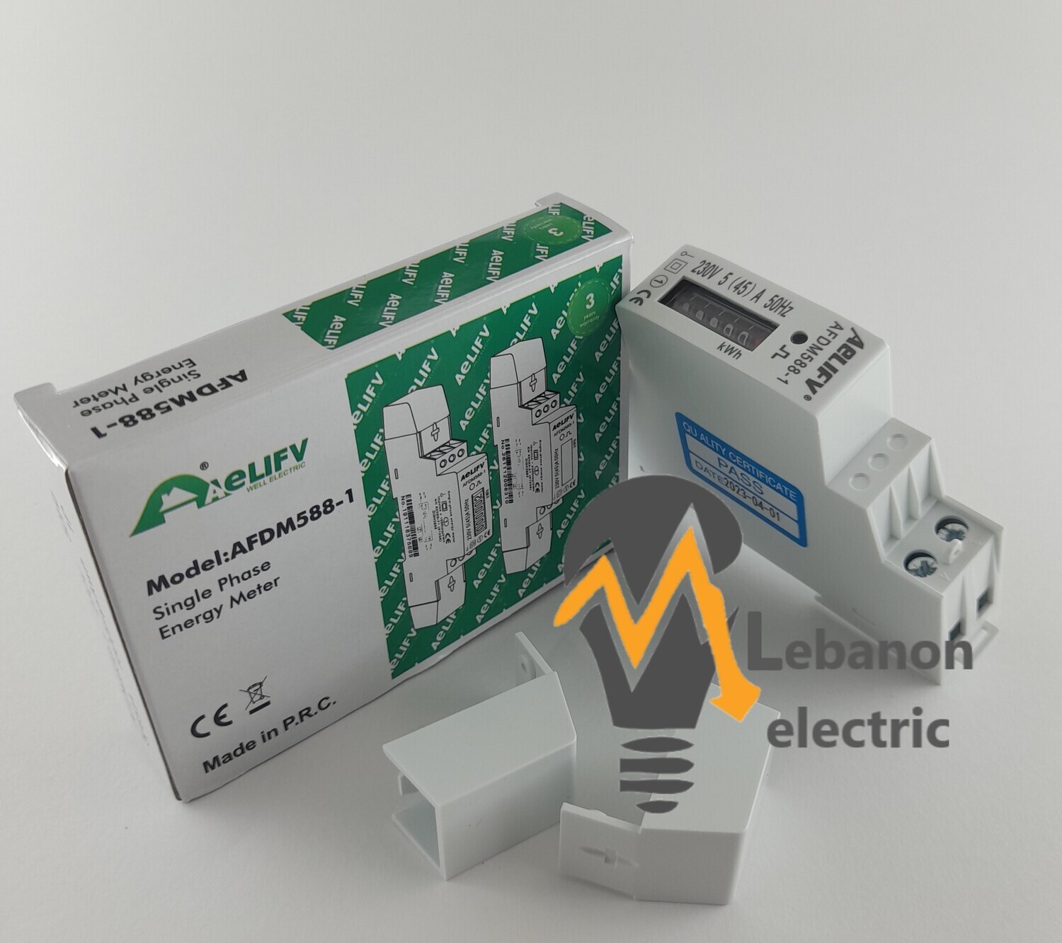 SINGLE PHASE KWH METER - 1 MODULE -40A/عداد اشتراك رفيع