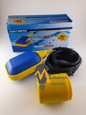 Electronic water level controller float type liquid level switch, water tank float valve switch, automatic control 220V/طابة اوتوماتيك