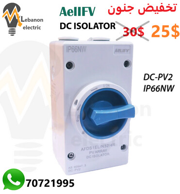 Isolator Solar Switch PV DC Power Switch 1000V 32A Outdoor Waterproof IP66