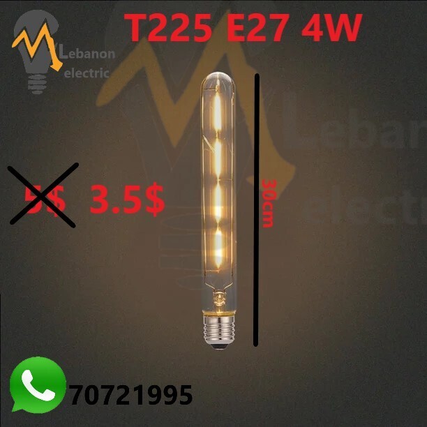 T225 E27 4W/لمبة ديكور 30سم