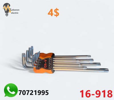 مفاتيح منجمة 9 قطع طويل