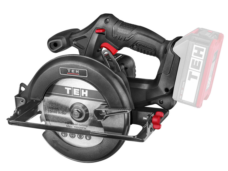165mm  Cordless Circular Saw with Parallel Guide Ideal for Wood, Plastic, Soft Metal Unit only