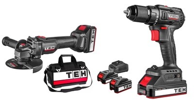 Brushless Cordless Impact Drill &amp; Angle Grinder Twin Kit