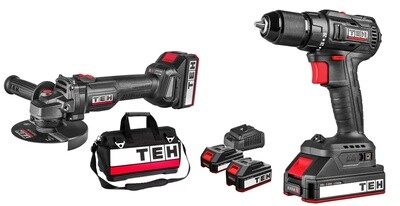 Brushless Cordless Impact Drill &amp;  Angle Grinder Twin Kit